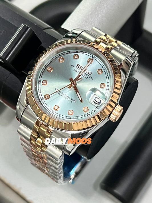 Two-Tone DJ Ice Blue Stud