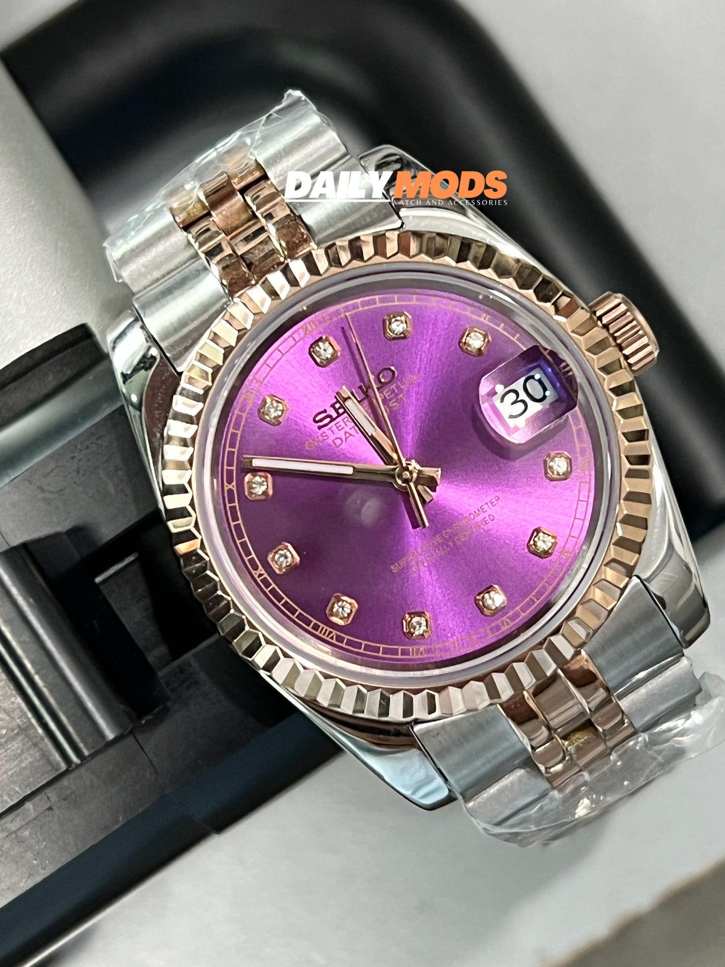Two-Tone DJ Purple Stud